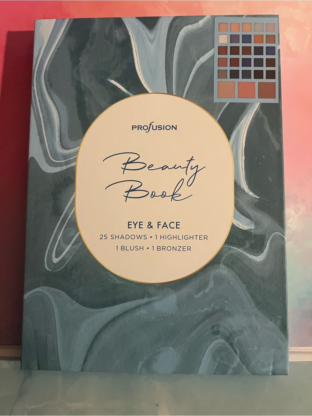Profusion Cosmetics Beauty Book Eye & Face Palette - Blue, Gray, Cream Accents
